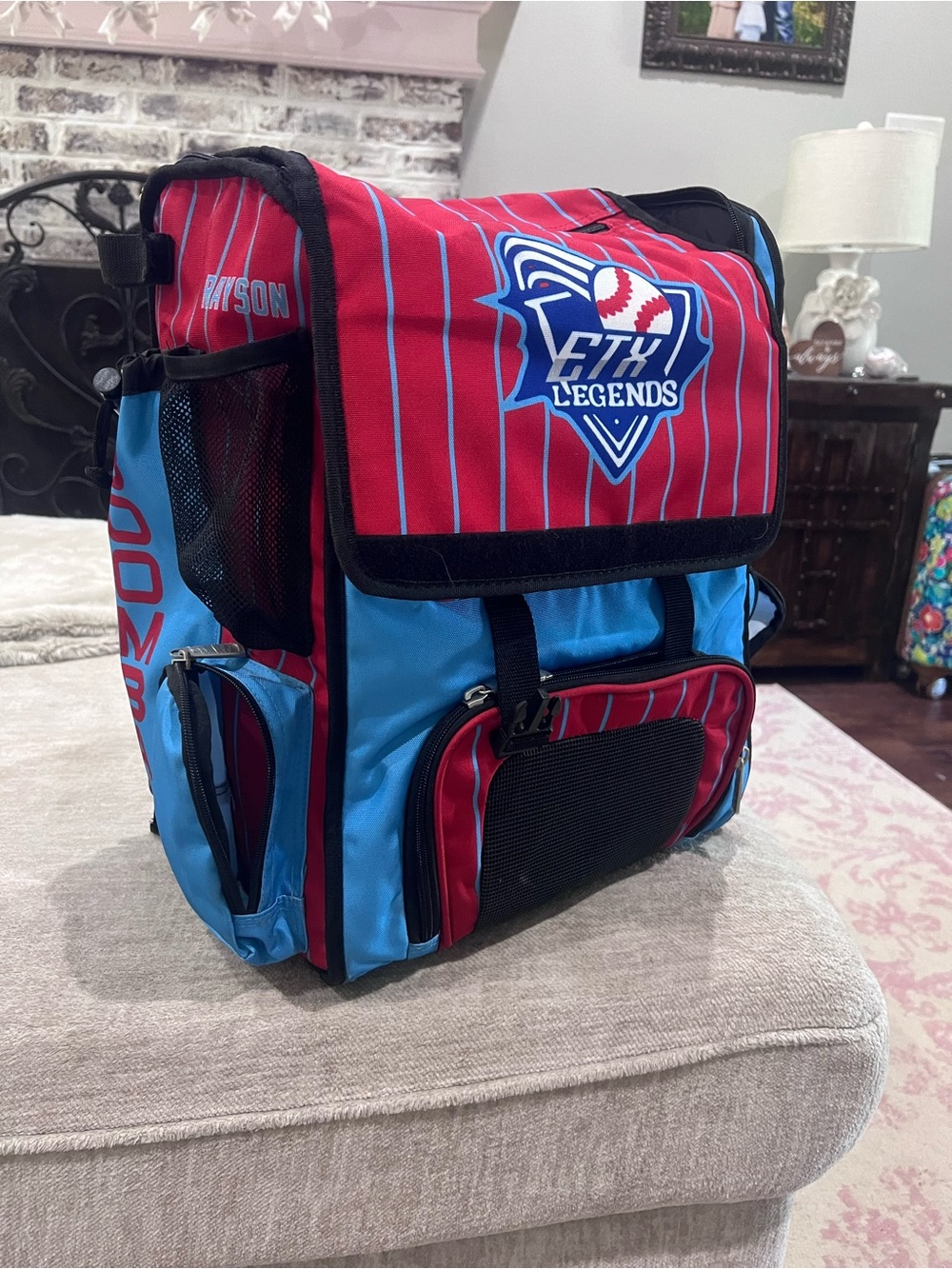 Youth Boombah Red & Blue Baseball Backpack - Men Bags